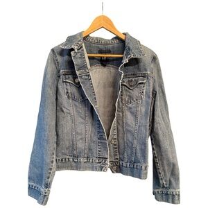 GAP Stretch Denim Distressed Jean Jacket Size L